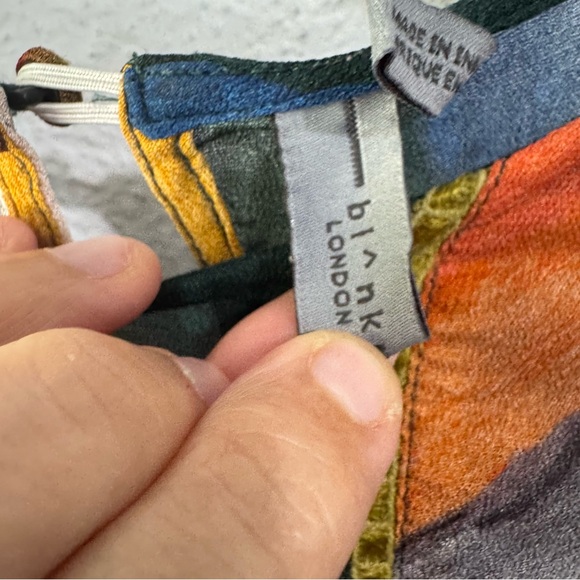 Anthropologie Bl^nk London Vibrant Multicolor Floral Women's Blouse medium - Picture 5 of 10